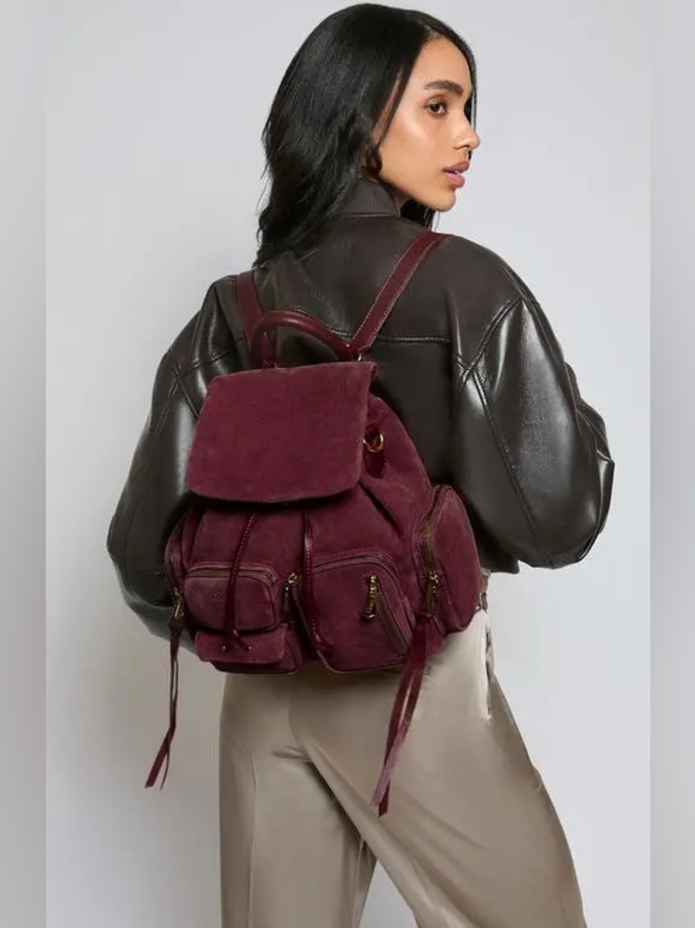 NWT ⭐️ Aimee Kestenberg ⭐️ Away We Go Backpack - Cherry - Picture 4 of 10